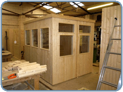 Big brother sauna being built in our works
