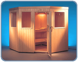 Traditional Finnish curved panel sauna